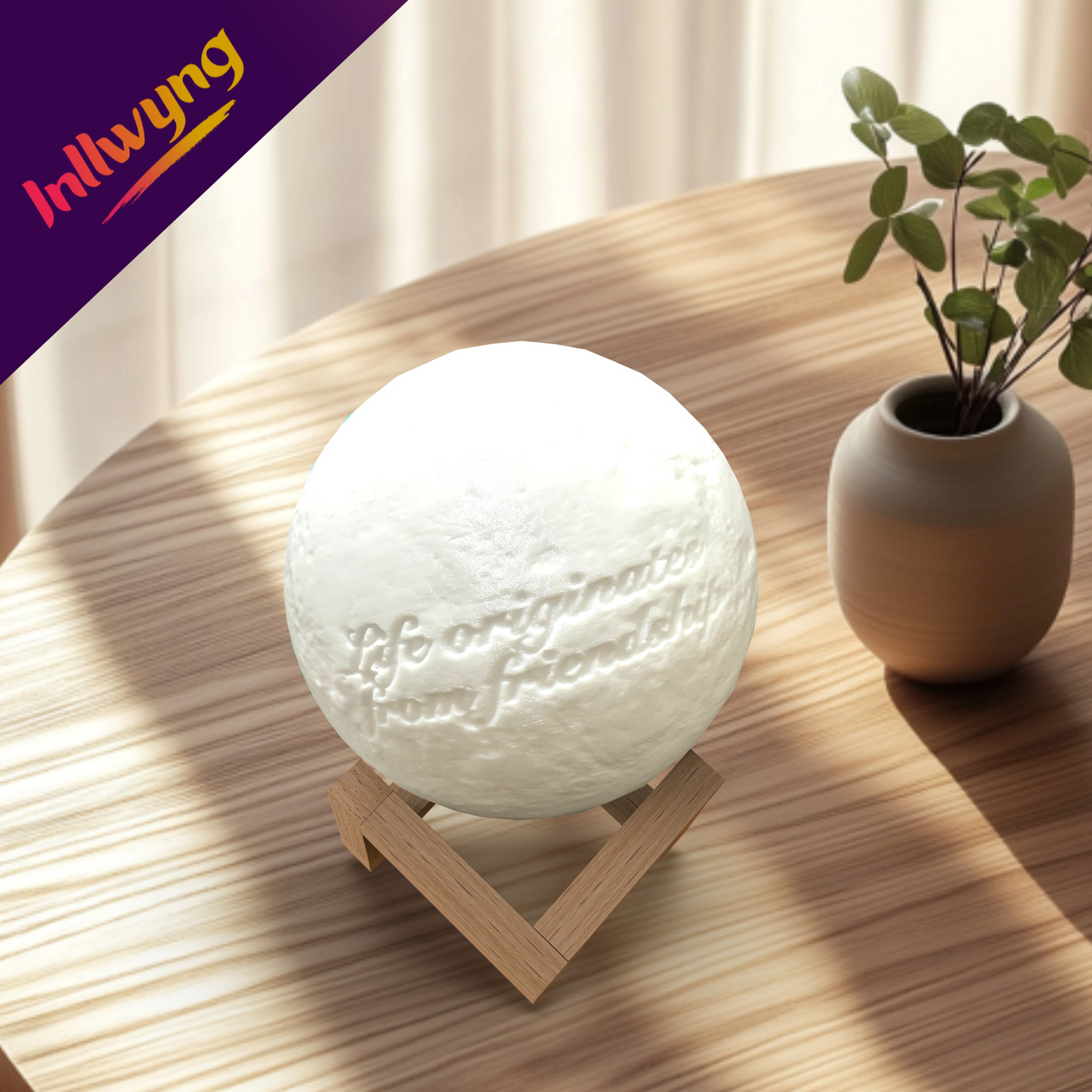 Custom Engraved 3D Moon Lamp