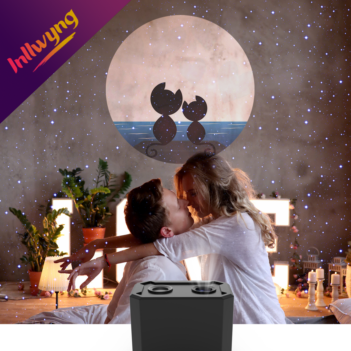 Starry Night Projector with Moon Design